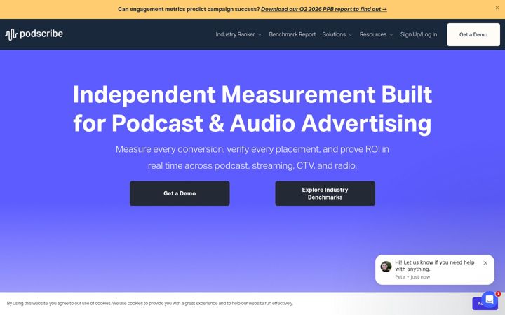 Screenshot di podscribe.com