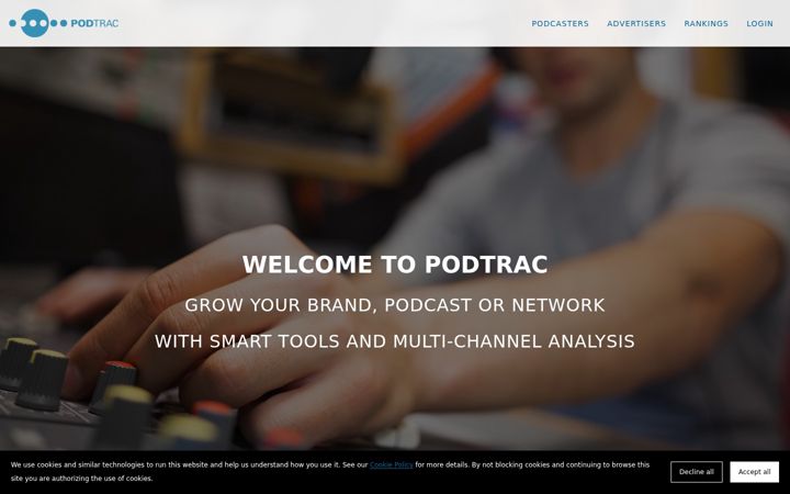 Zrzut ekranu podtrac.com