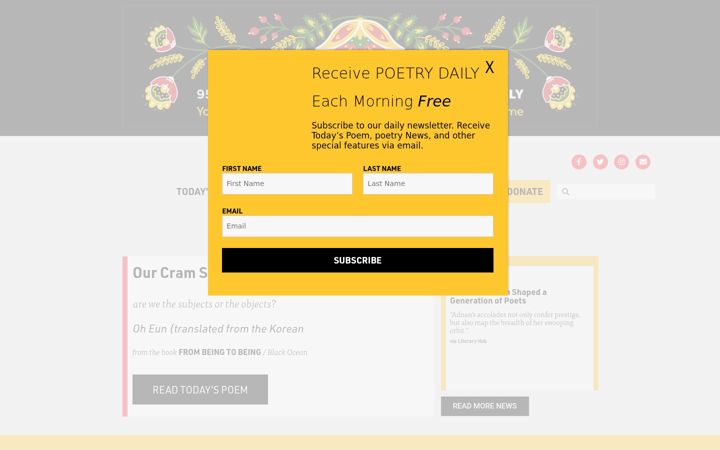 Screenshot of poems.com