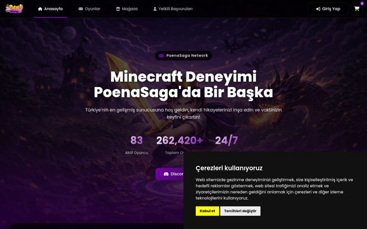 Screenshot of poenasaga.com