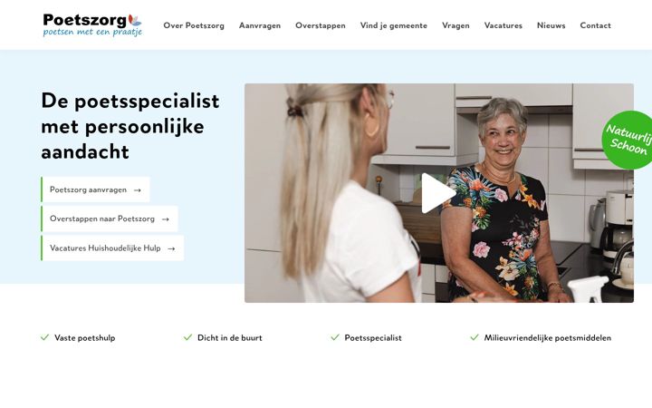 Skærmbillede af poetszorg.nl