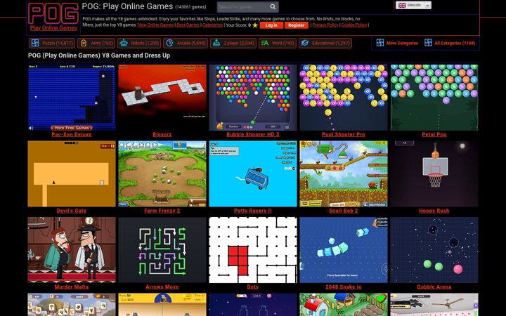 Screenshot of pog.com