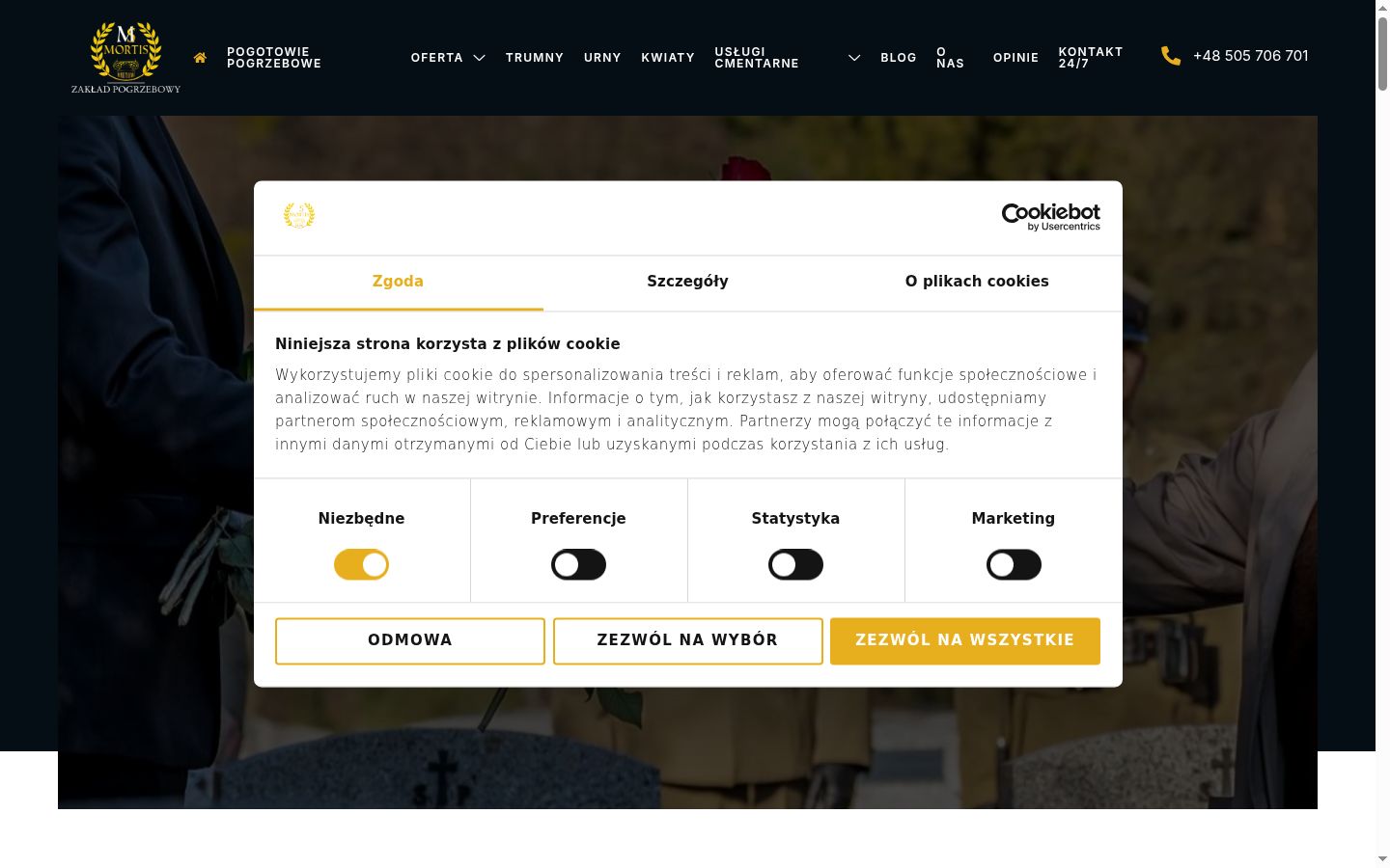 Captura de ecrã do banner de consentimento apresentado antes de qualquer interação