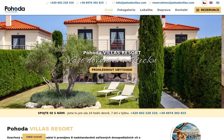 Screenshot of pohodavillas.com