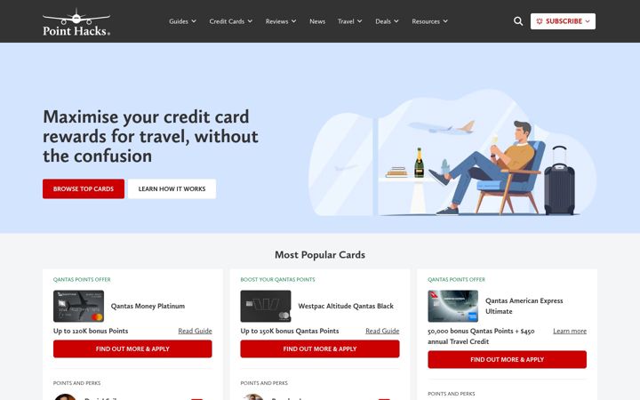Screenshot of pointhacks.com.au