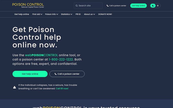 Captura de ecrã de poison.org