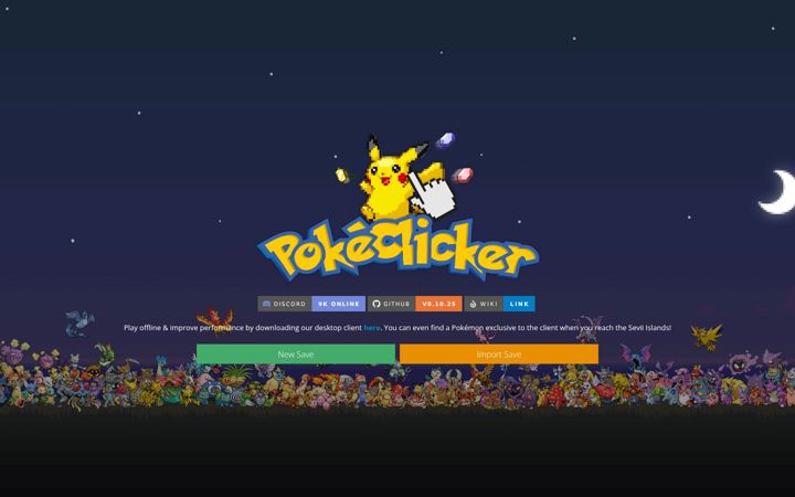 Screenshot of pokeclicker.com