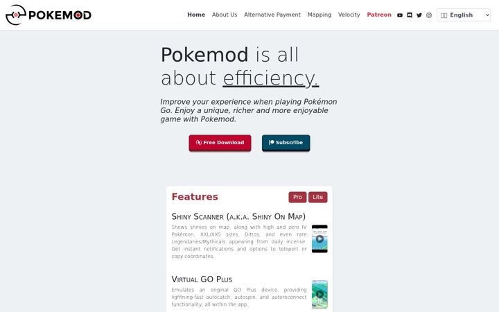 Screenshot of pokemod.dev