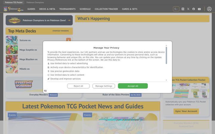 Screenshot of pokemon-zone.com