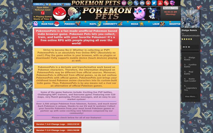 Screenshot of pokemonpets.com
