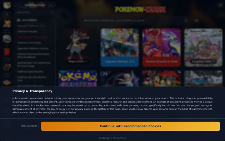 Screenshot von pokemontrash.com