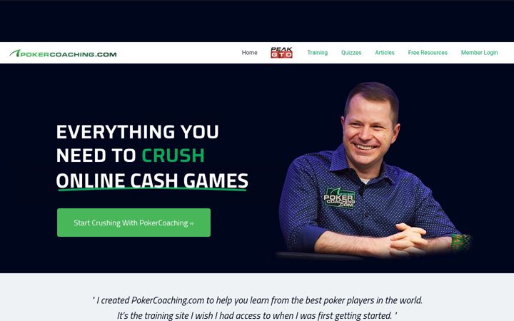 Screenshot of pokercoaching.com