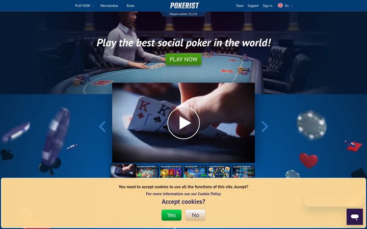Ekrano kopija pokerist.com