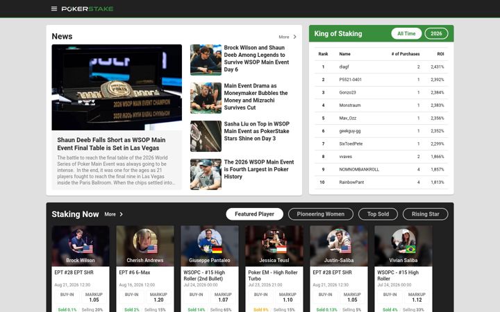 Screenshot of pokerstake.com