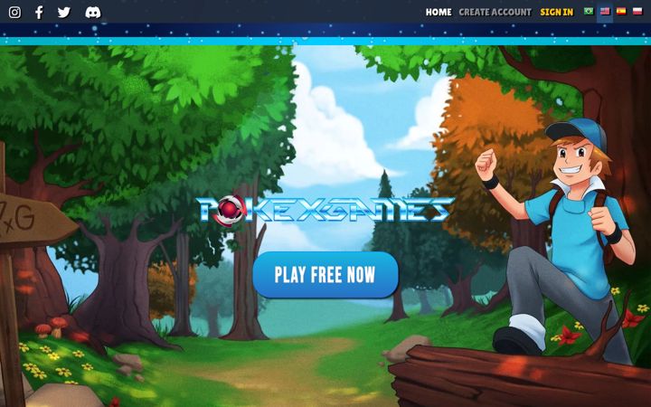 Screenshot of pokexgames.com