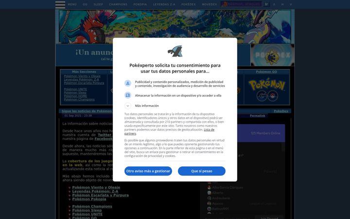 Screenshot of pokexperto.net