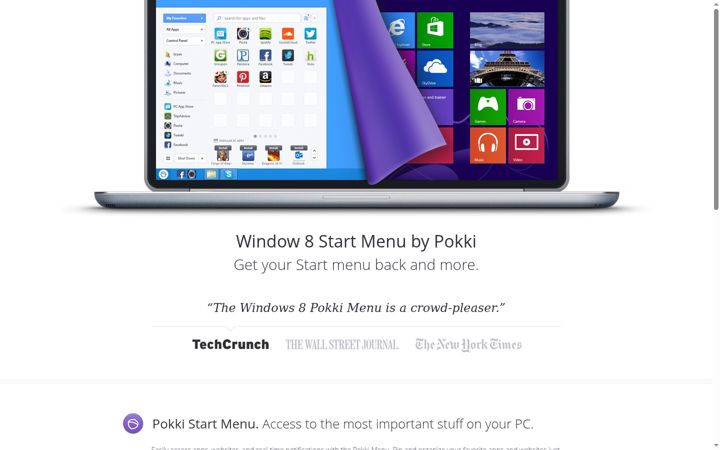 Screenshot of pokki.com