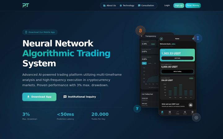 Screenshot of polar-tensor.com