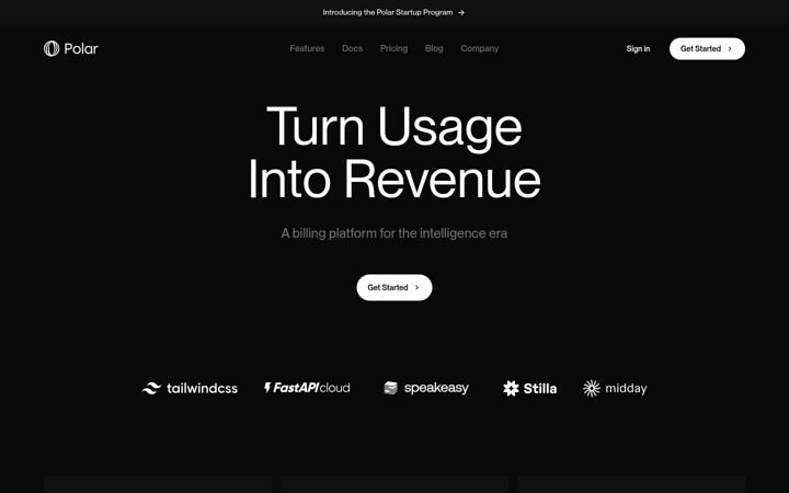 Screenshot of polar.sh