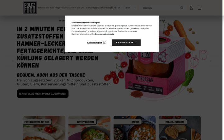 Skærmbillede af polczfood.de