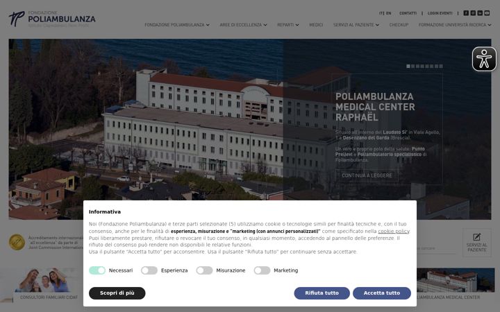 Ekrano kopija poliambulanza.it