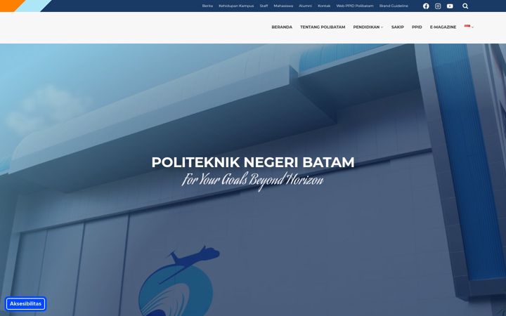 Screenshot of polibatam.ac.id