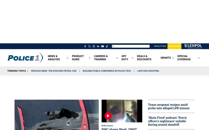 Captură de ecran a police1.com