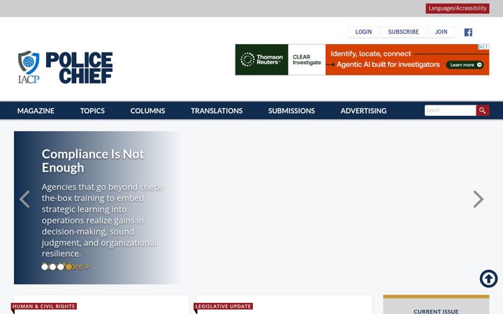 Screenshot of policechiefmagazine.org