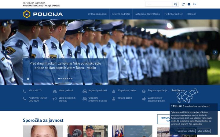 Screenshot of policija.si