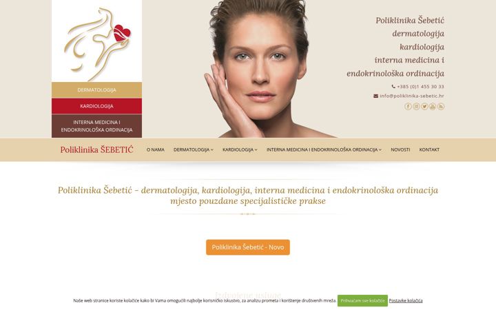 Екранна снимка на poliklinika-sebetic.hr