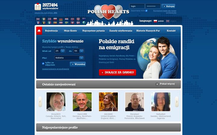 Screenshot of polishhearts.com