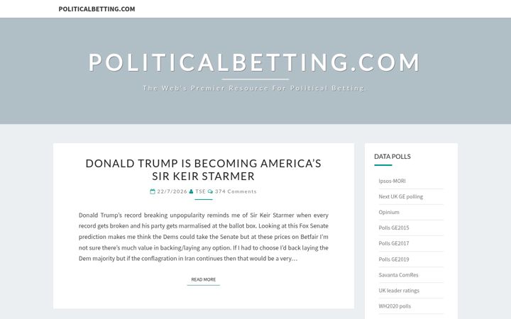 Captura de pantalla de politicalbetting.com