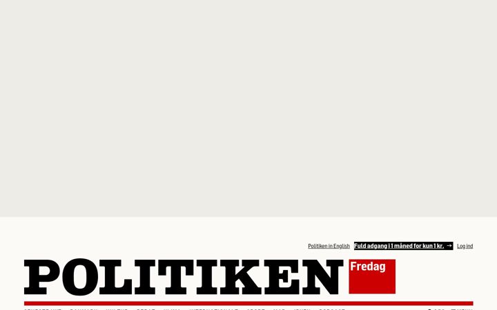 Screenshot of politiken.dk