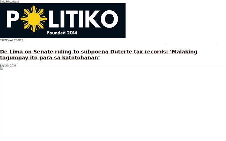 Screenshot of politiko.com.ph
