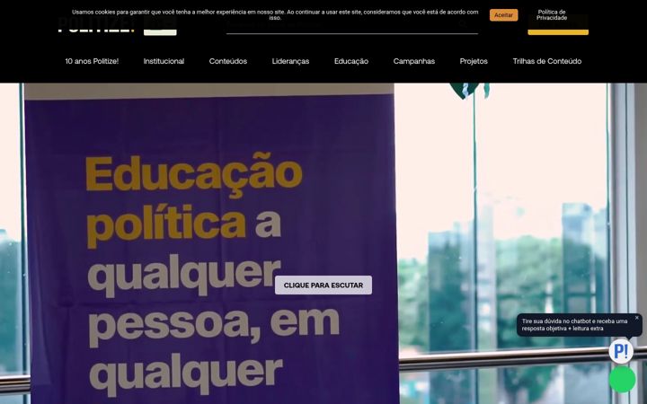 Screenshot of politize.com.br