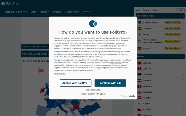 Snímek obrazovky politpro.eu