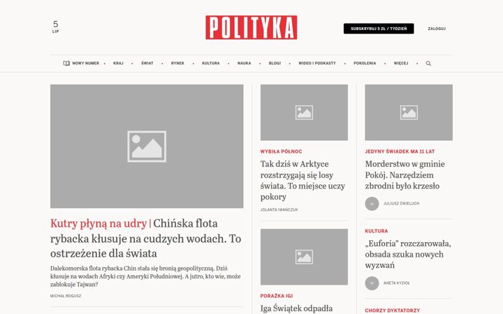 Screenshot von polityka.pl
