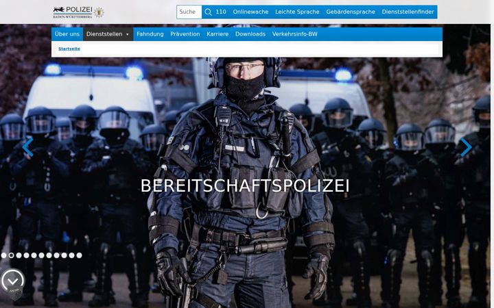 Ekrānuzņēmums no polizei-bw.de