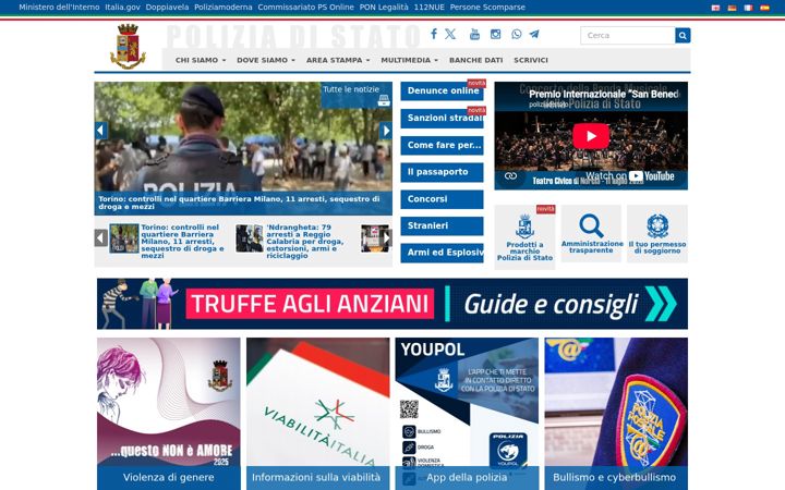 Screenshot von poliziadistato.it