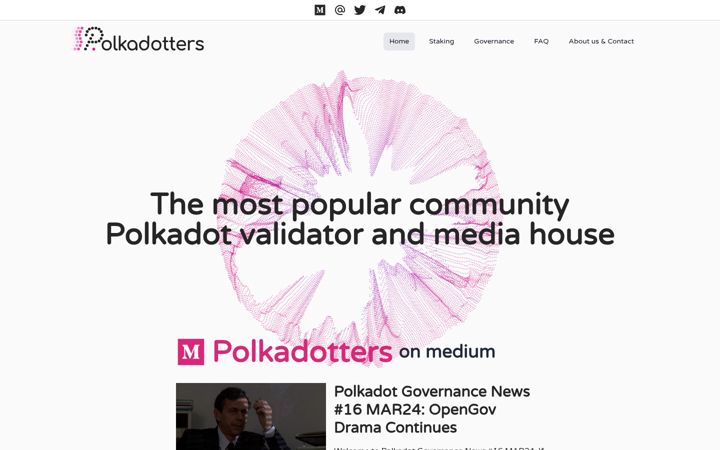 Screenshot of polkadotters.com