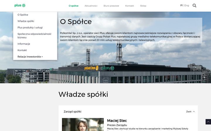 Screenshot of polkomtel.com.pl