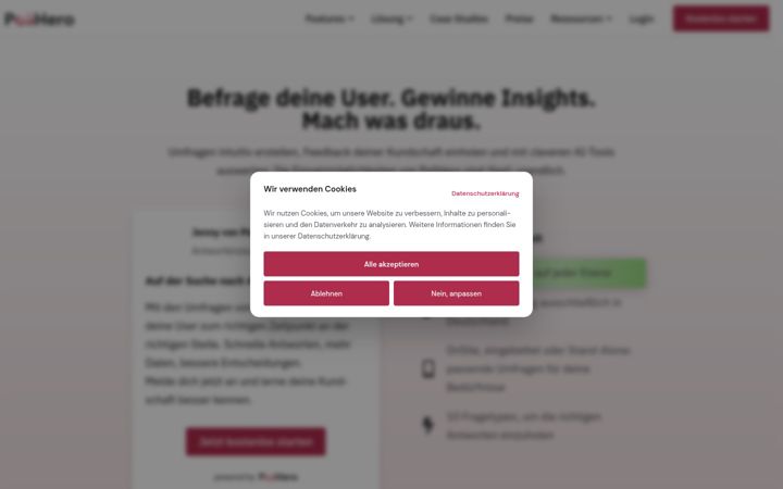 Screenshot of poll-hero.com