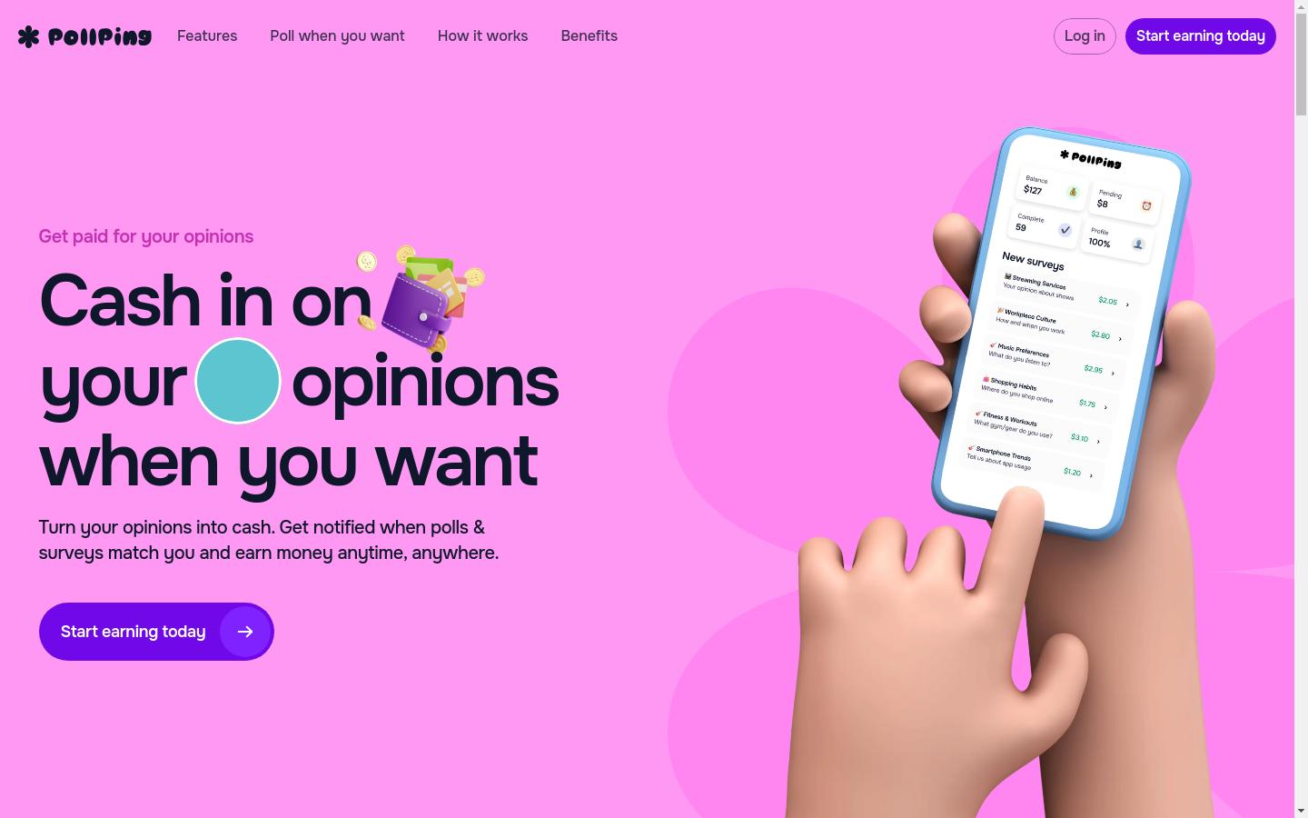 Screenshot of pollping.com