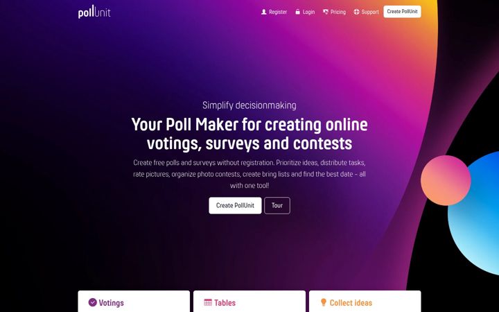 Screenshot of pollunit.com