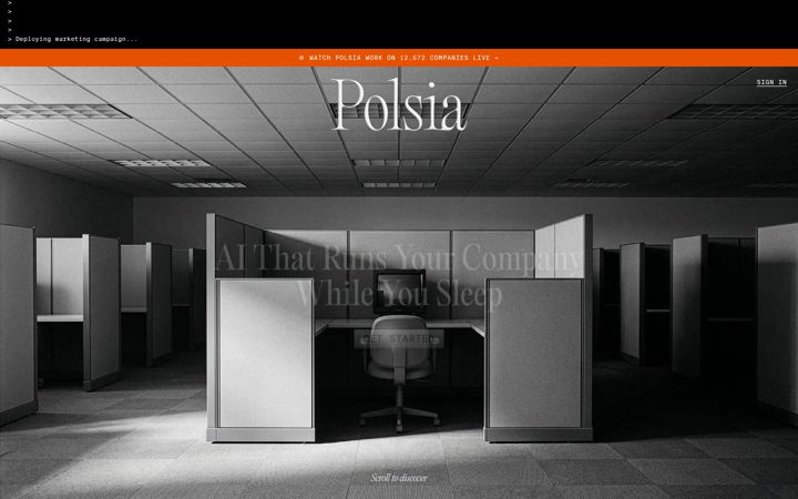 Screenshot of polsia.com