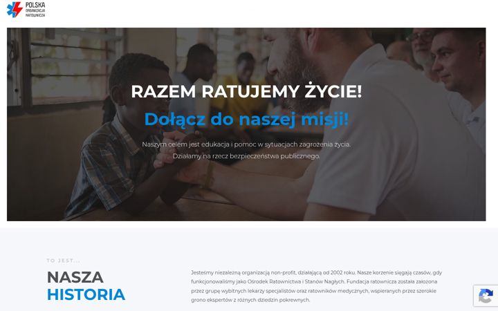 Zrzut ekranu polskaorganizacjaratownicza.org