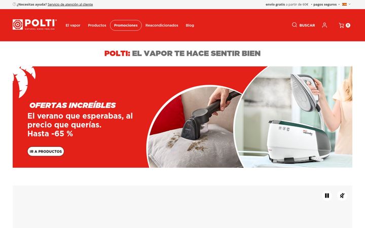 Screenshot of polti.es