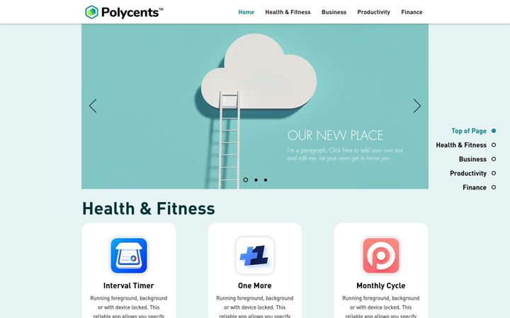 Screenshot of polycents.com