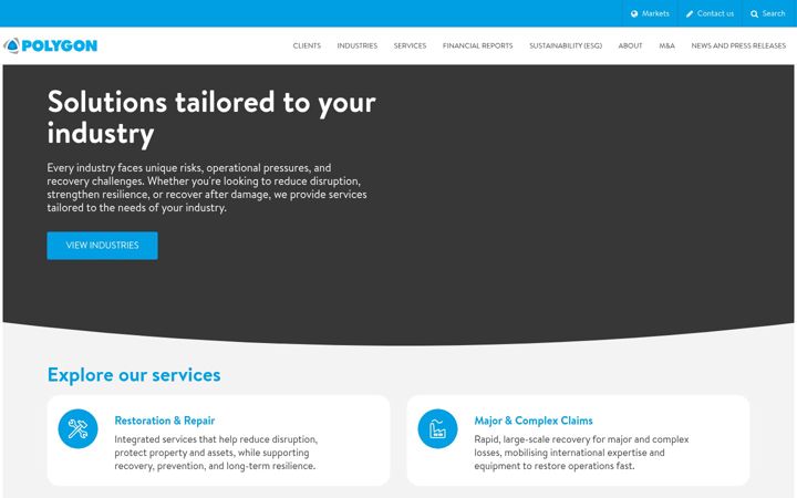 Screenshot of polygongroup.com