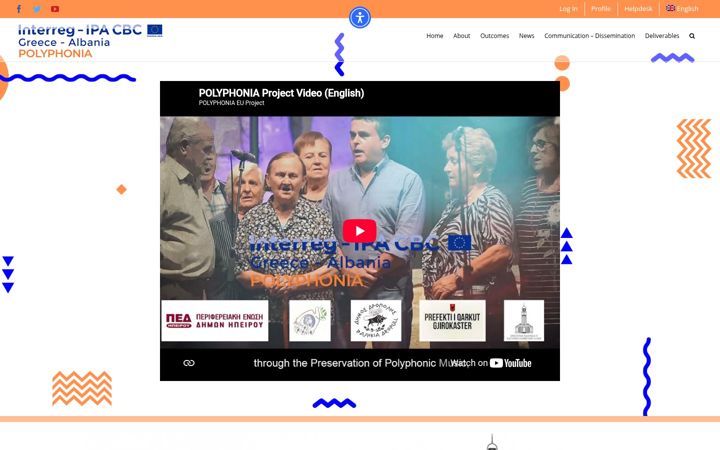 Ekrānuzņēmums no polyphonia.eu